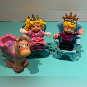 Little People Fisher Price Little People PRINCE PRINCESS HORSE TWO CHAIRS